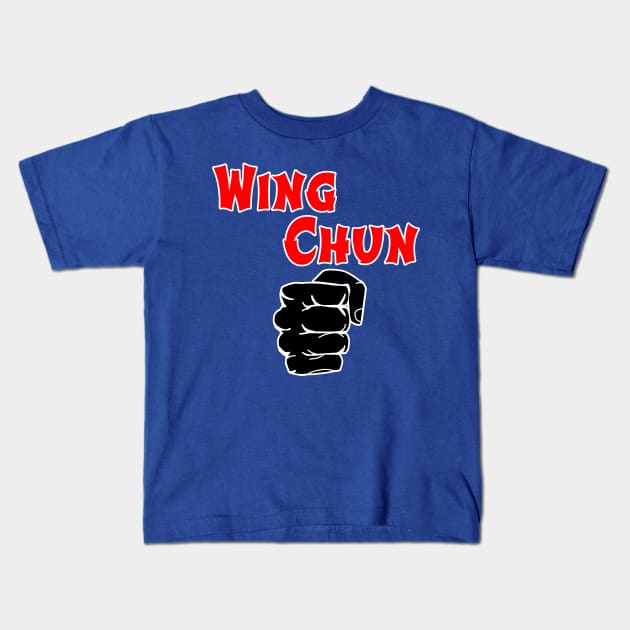 wing chun Kids T-Shirt by Mamon